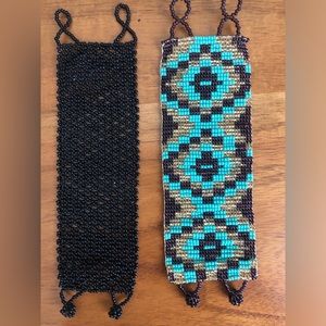 Two beaded bracelets